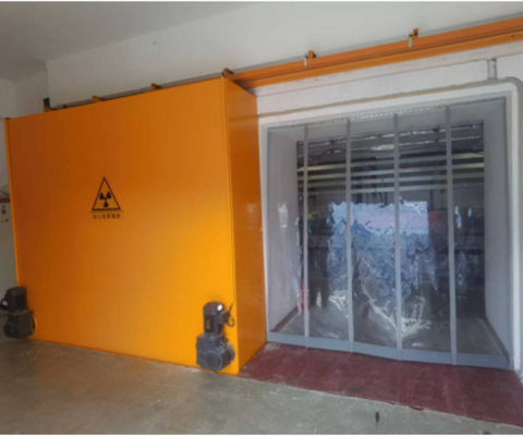 Cuadro de acero Puerta de protección contra la radiación Con acabado de revestimiento en polvo o acero inoxidable Altura personalizable Altura según sea necesario