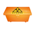 Caja protegida ventaja médica del almacenamiento de la fuente de radiación con las ruedas modificadas para requisitos particulares