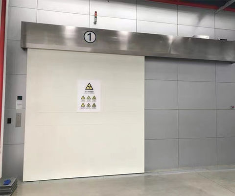 Puerta de protección contra radiación con sello de neopreno o silicona con acabado de pintura en polvo o acero inoxidable y altura de 1700 mm a 2300 mm