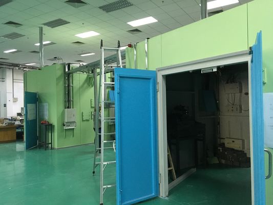 Cobertizo de blindaje de haz síncrono con estructura modular de ensamblaje de blindaje de rayo físico de alta energía y umbral desmontable
